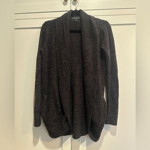 Dark Grey Barefoot Dreams CozyChic Lite Cardigan, Size M